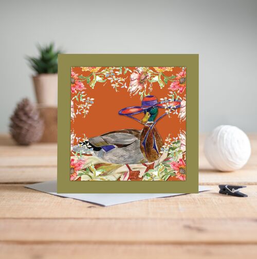 Whimsical Duck Greeting Card