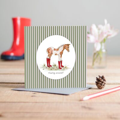 Foal In Boots Greeting Card