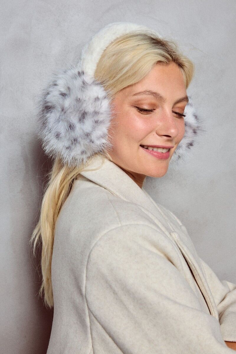 Ohrenschützer aus Leoparden-Kunstpelz CC06