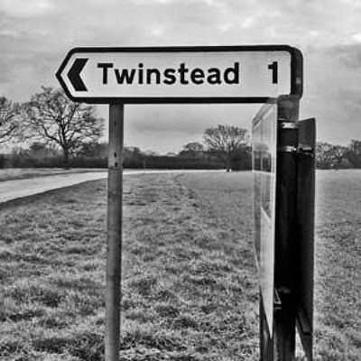 Twinstead - Straßenschild-Grußkarte