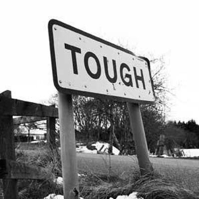 Tough - Road Sign Greeting Card