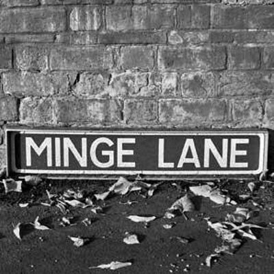 Greeting Card - Minge Lane road sign