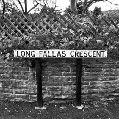 Long Fallas Crescent - Straßenschild Grußkarte