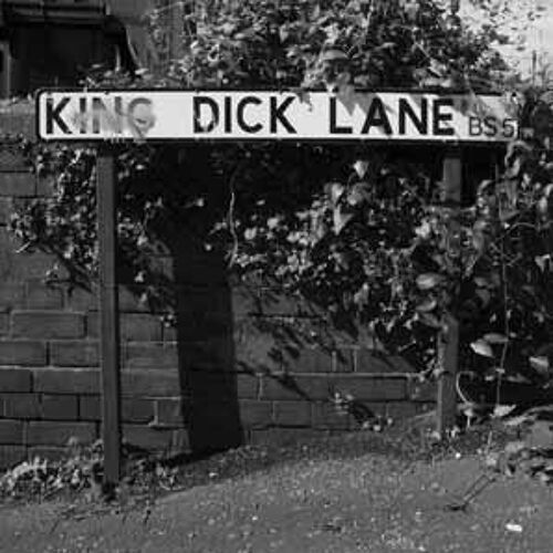 Greeting Card - King Dick Lane road sign
