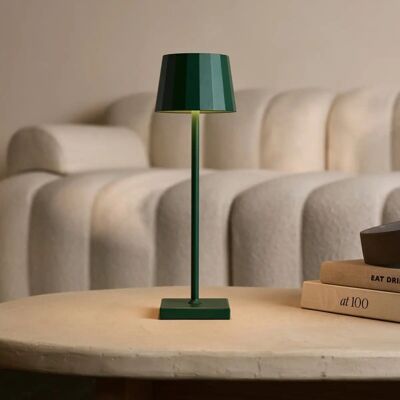 William Pine Green Rechargeable Table Lamp – USB-C, Dimmable, 120-Hour Battery