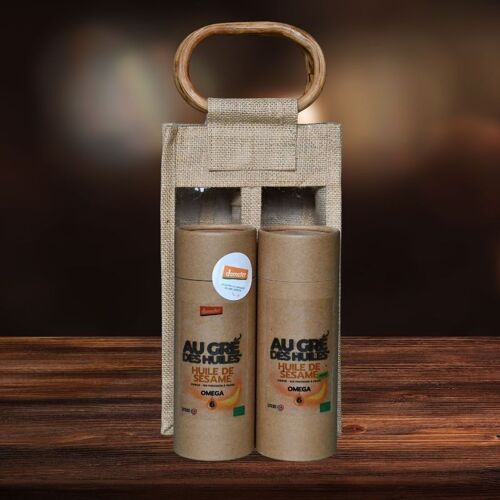 Coffret Huiles Gastronomiques de Sésame Bio et Biodynamiques 2X200ml
