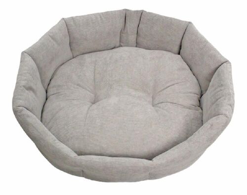 Corbeille pour chien velours gris