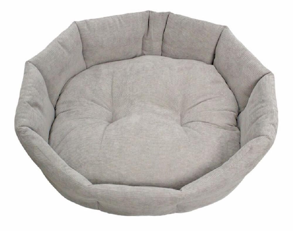 Cestino per cani in velluto grigio