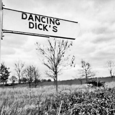 Greeting Card - Dancing Dicks road sign