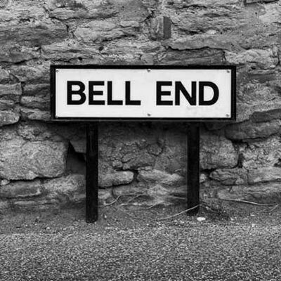 Grußkarte - Straßenschild Bell End