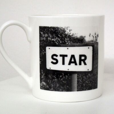 Stern - Große Tasse aus feinem Porzellan