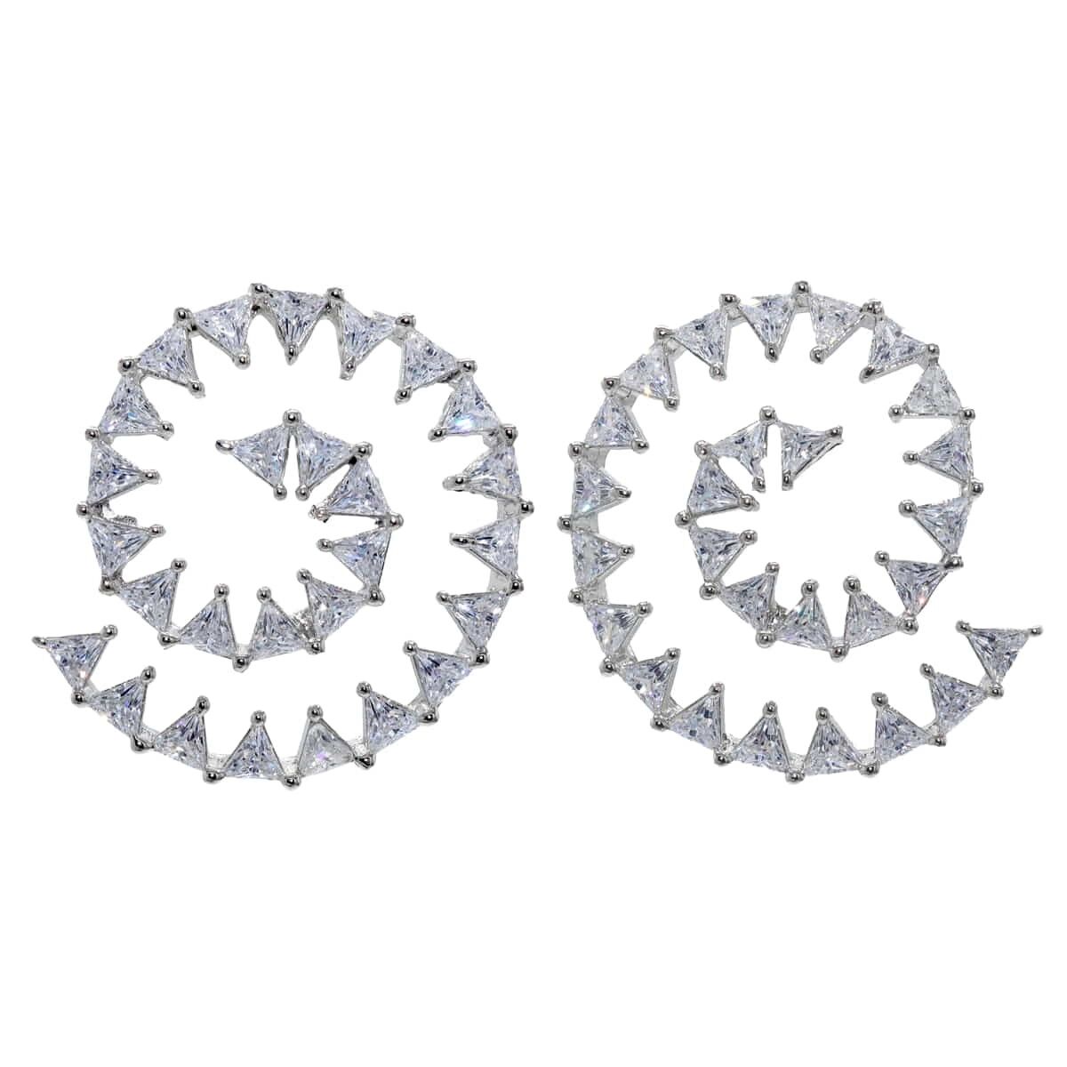 Orecchini Reata a spirale in argento brillante