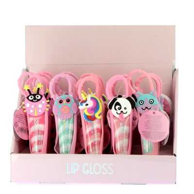 Lip gloss to hang on the bag, 5 assorted scents-230018