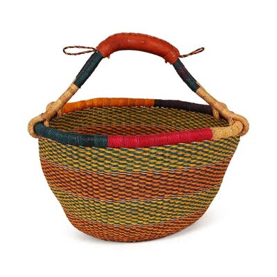 KWASI : Panier de marché jaune, bleu et orange