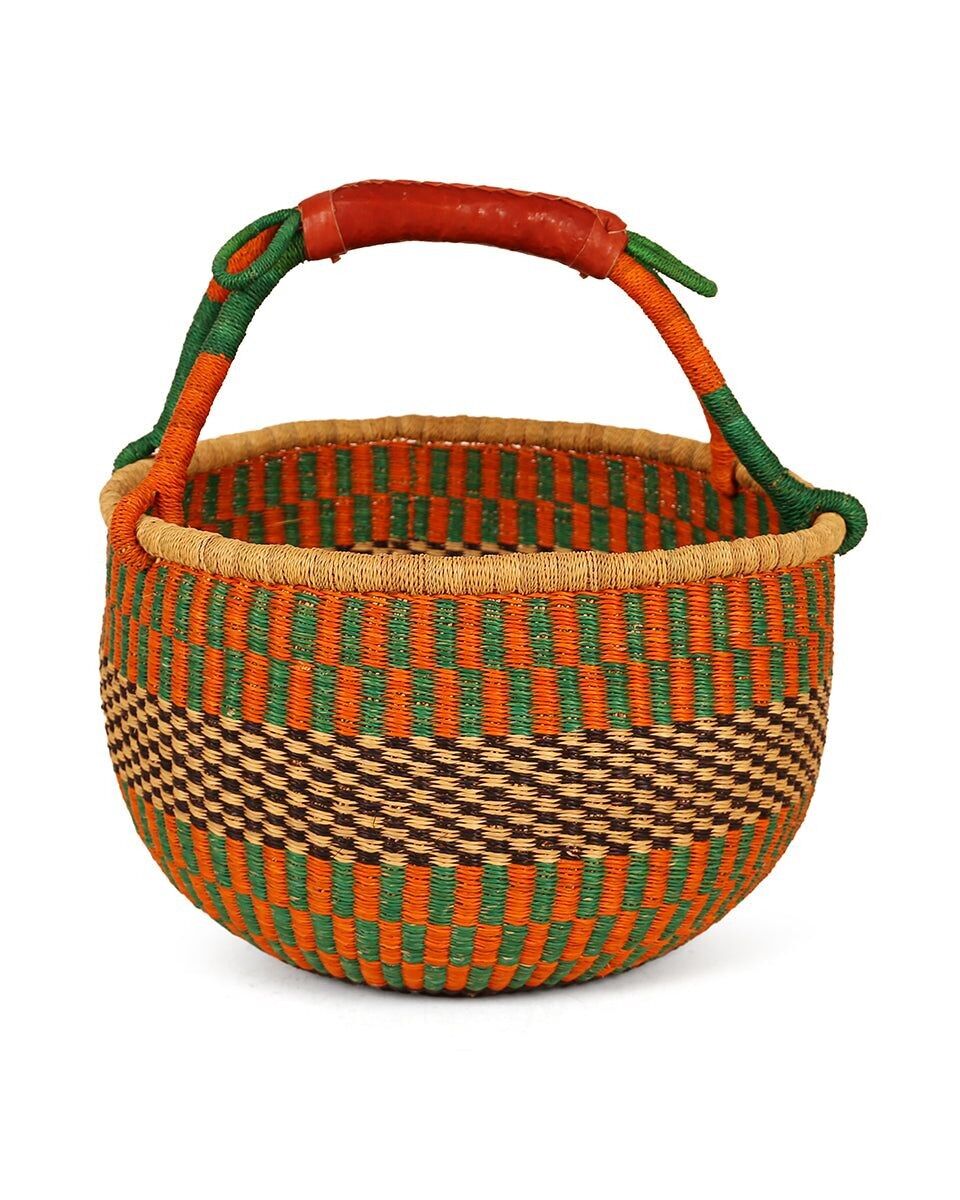 KWASIWA : Panier du Marché Orange, Vert et Noir