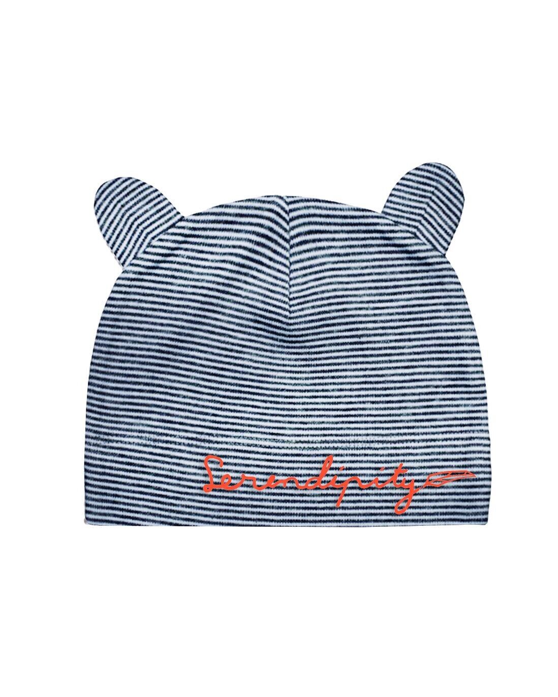 <B> Berretto nascita Serendipity </B> - strisce blu