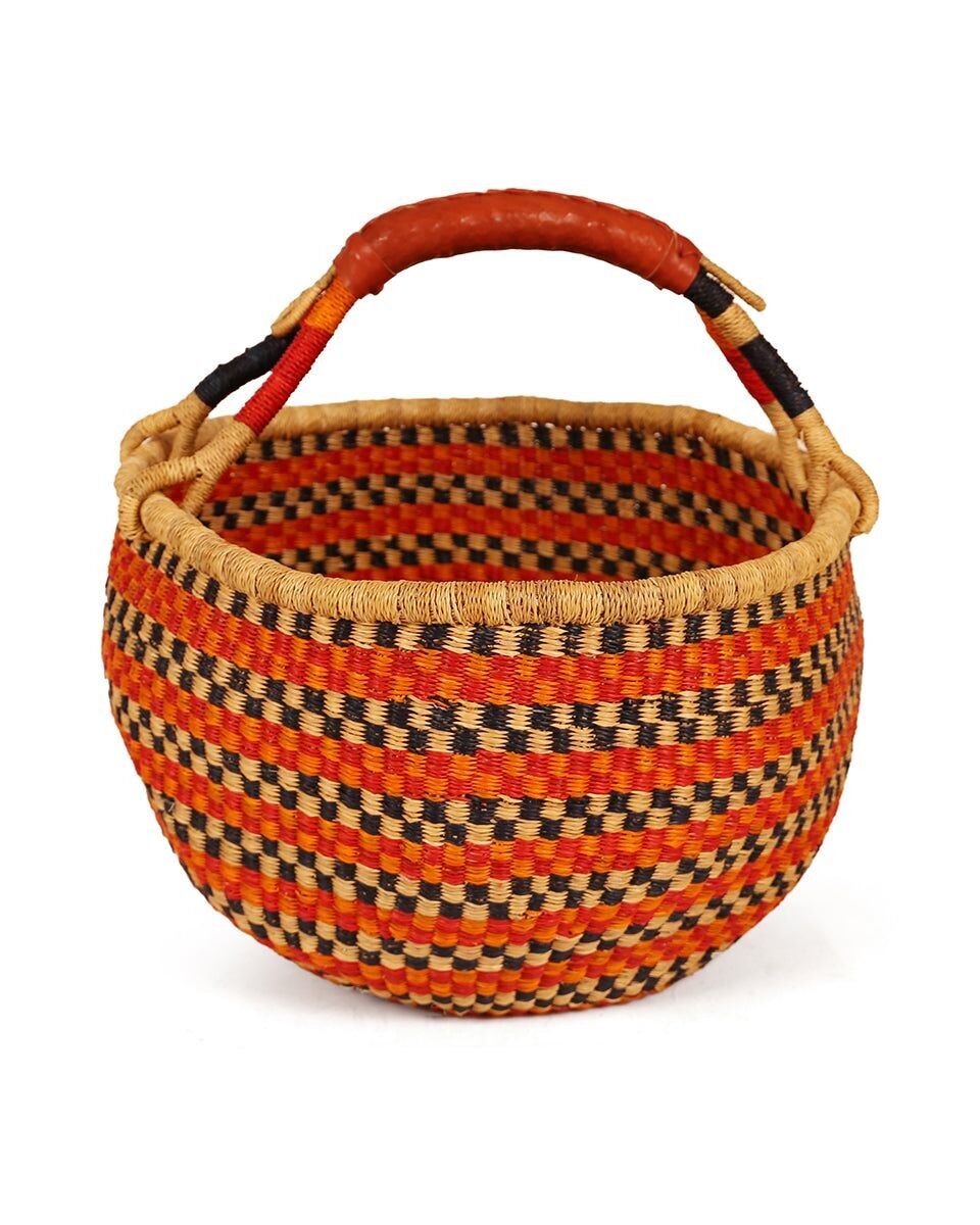 ADJO : Panier de marché rouge, orange et bleu marine