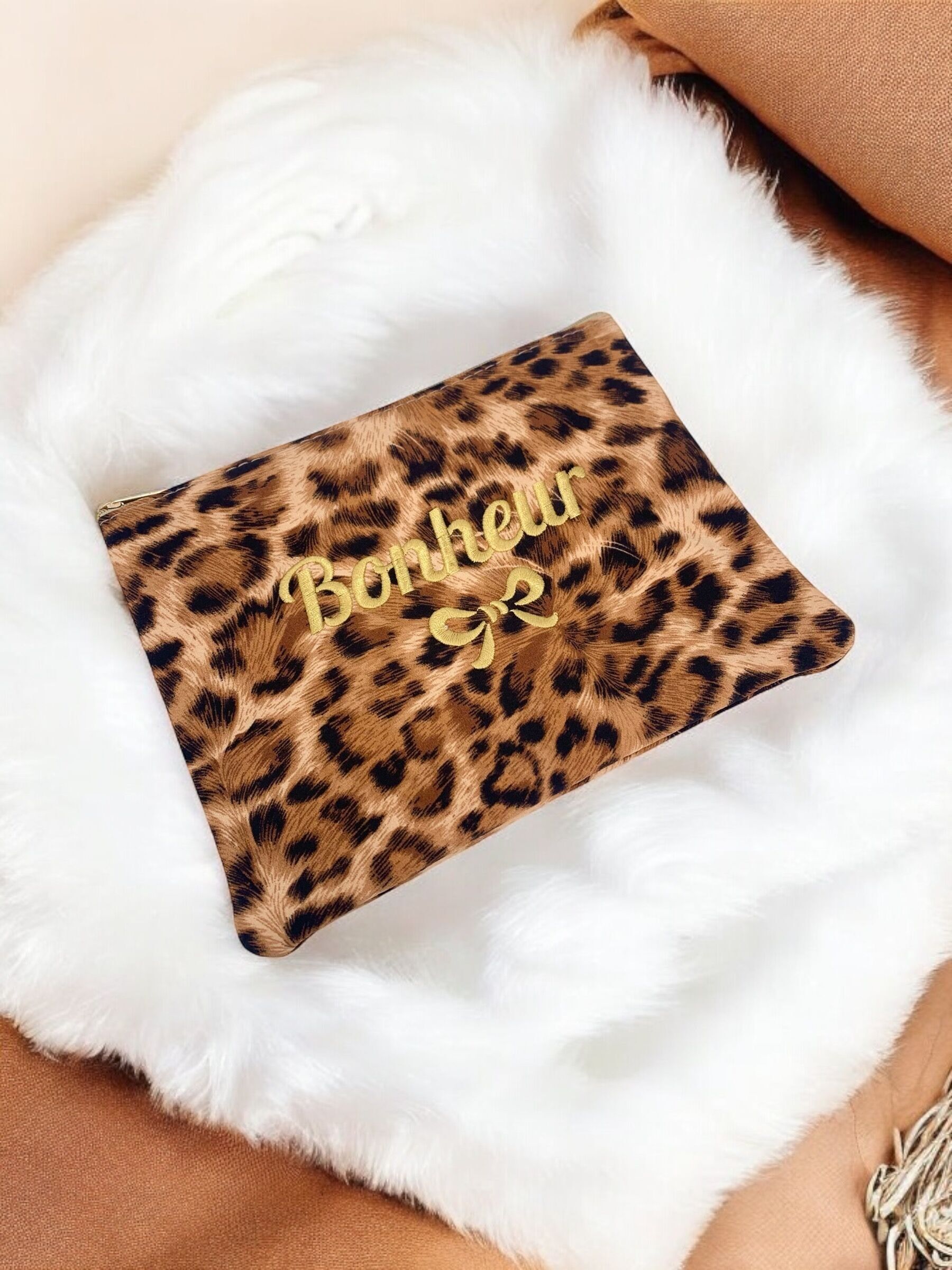 Borsa per il trucco leopardata 20x15 cm CY17