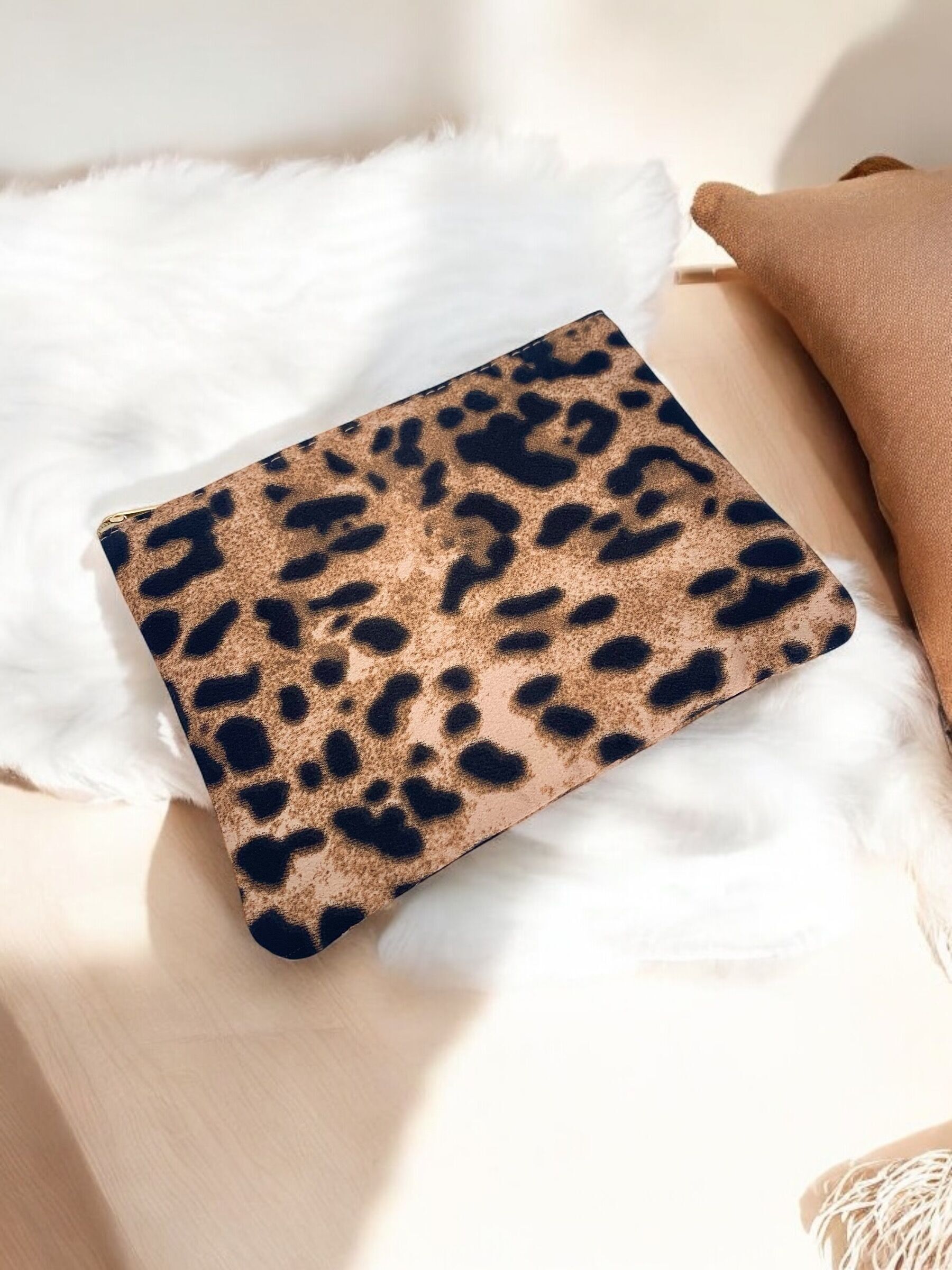 Borsa per il trucco leopardata 20x15 cm CY18