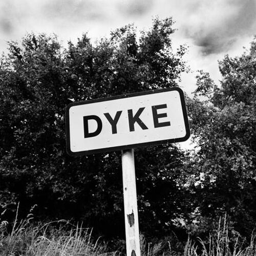 Greeting Card - Dyke road sign
