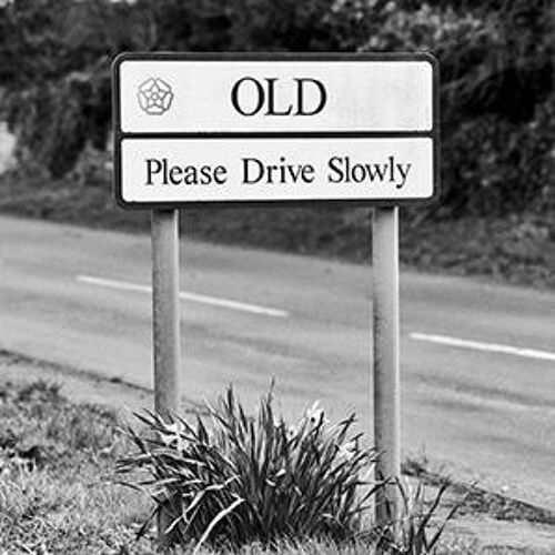 Greeting Card - Old road sign