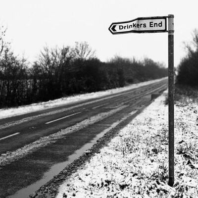 Tarjeta de felicitación - Bebedores End road sign