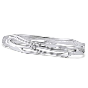 Bracelet élégant en argent sterling organique. 1