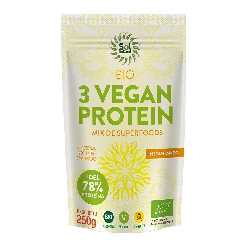 3 Protéines Bio Vegan 250g Sol Natural