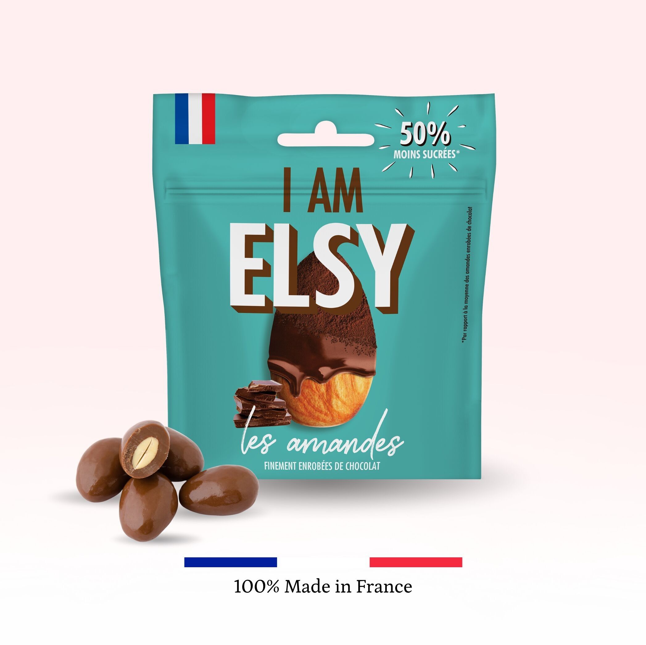 Amandes finement torréfiées enrobées de chocolat - 75g x 16