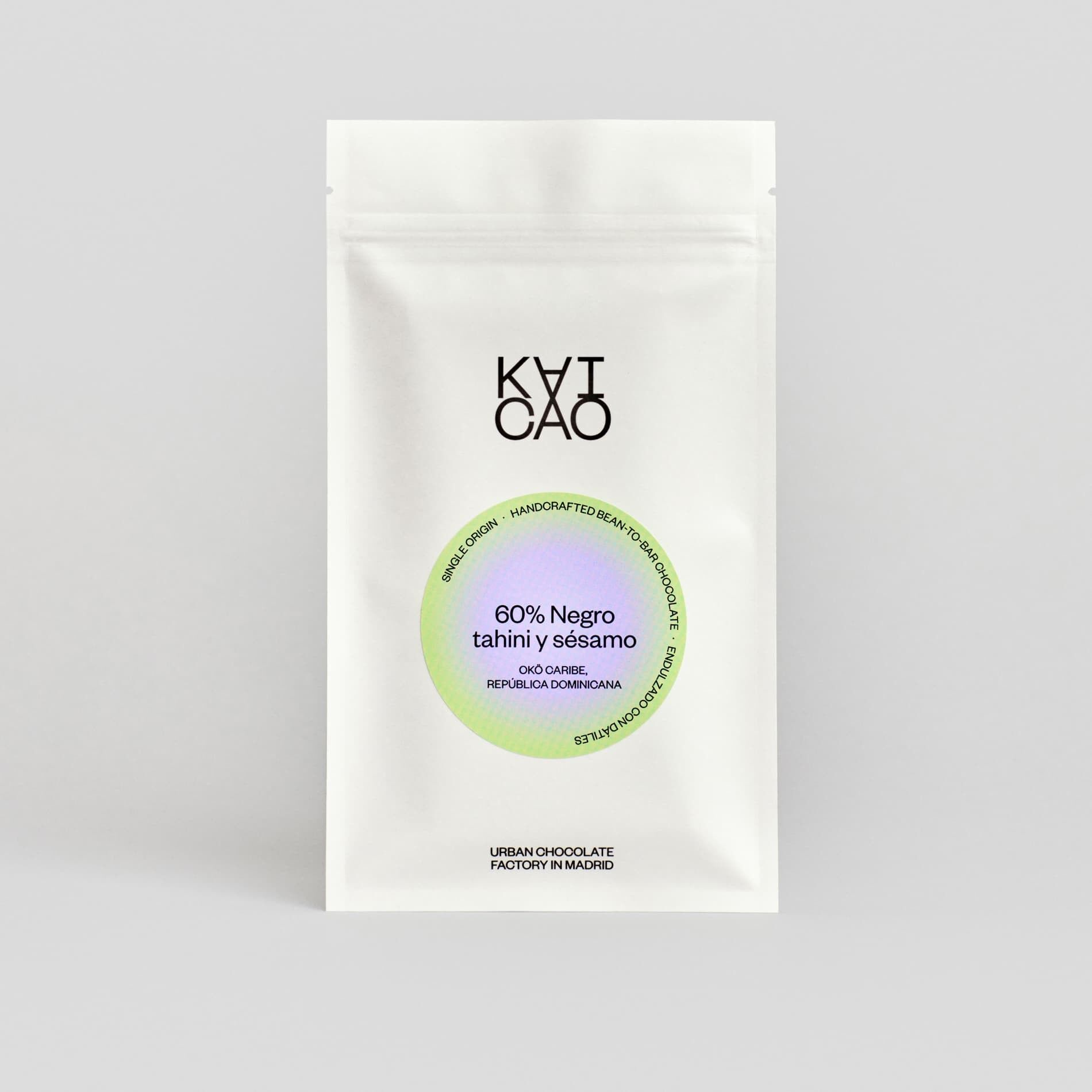 Cioccolato fondente al 60% con Tahini e sesamo tostato