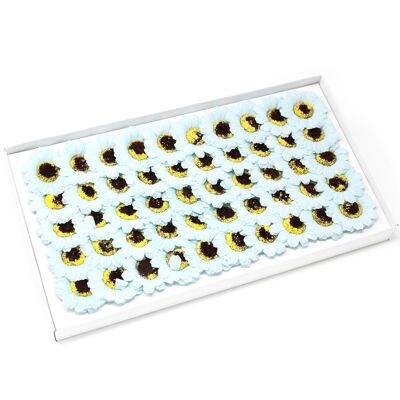 Sunflower flowers crafts deco medium - baby blue