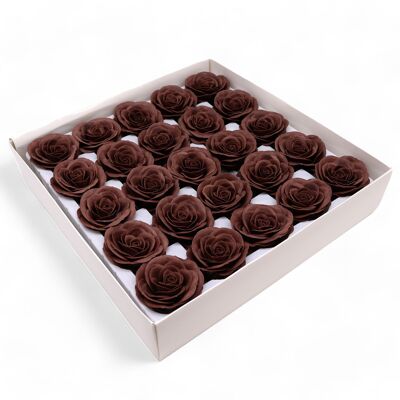 Flor de Jabon Artesanal - Rosa Vintage Grande (7 capas) - Chocolate Real