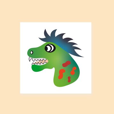 TATUAJE TEMPORAL - Cool Dino