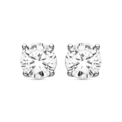 Boucles d'oreilles Luxenter Verak finies en rhodium
