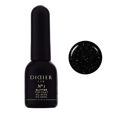 Gel polish "Didier Lab", Glitter Top coat, No1, 10ml