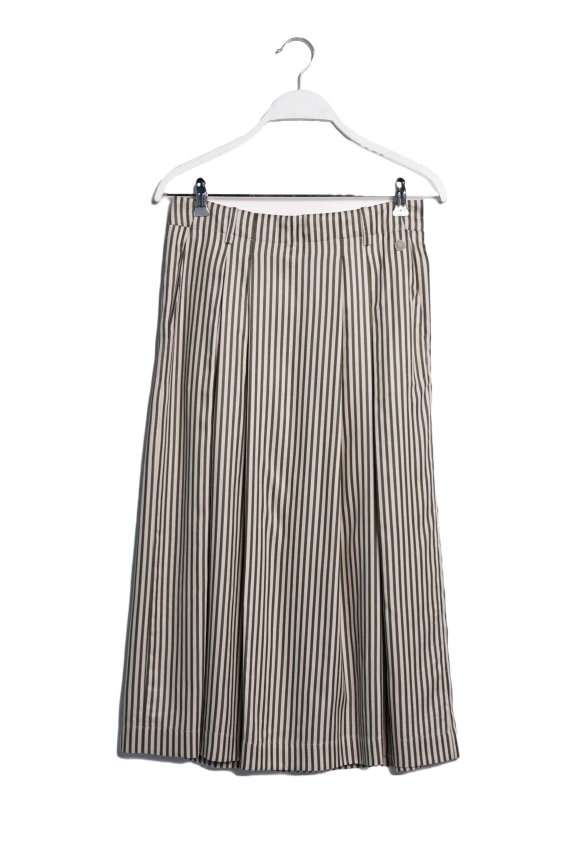 Gonna LIDA rigata verde-panna