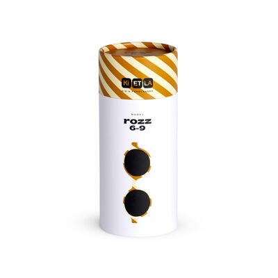 Ki ET LA ROZZ Occhiali da sole 4-6 anni Sabbia dorata con strisce - Extraflex, polarizzati, categoria 3 - moda estiva per bambini