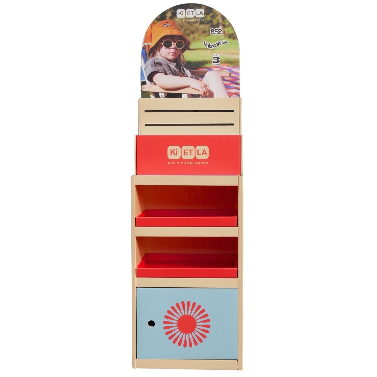 PLV Ki ET LA Espositore da terra 2024 - Materiale in cartone, leggero e preassemblato