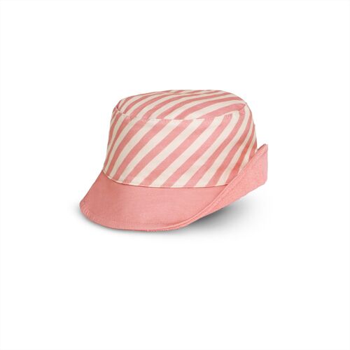 Bob Ki ET LA  Rose - UPF 50+, coton recyclé, réversible, Cordon réglable - mode été bébé
