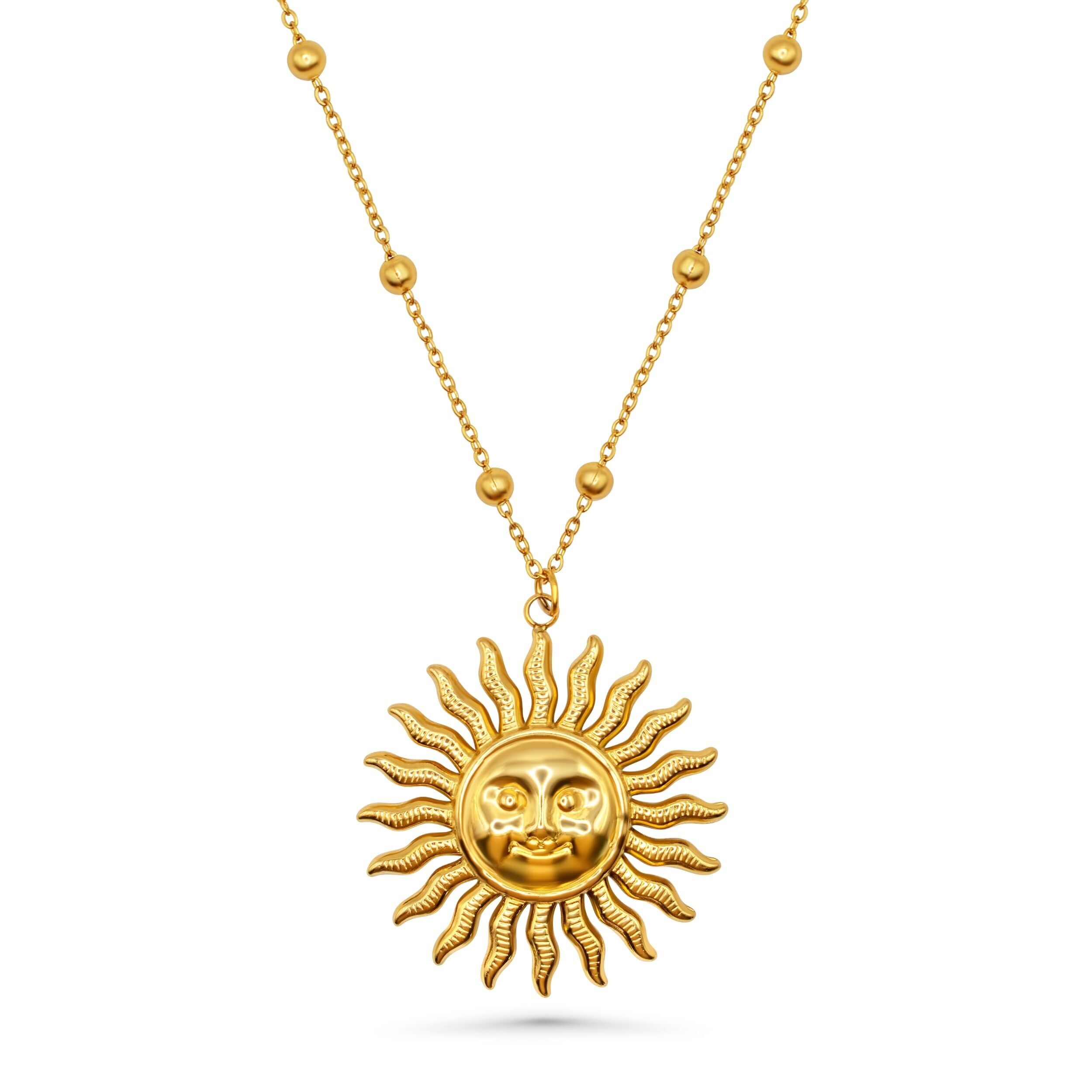 STAINLESS STEEL NECKLACE - "SUN"