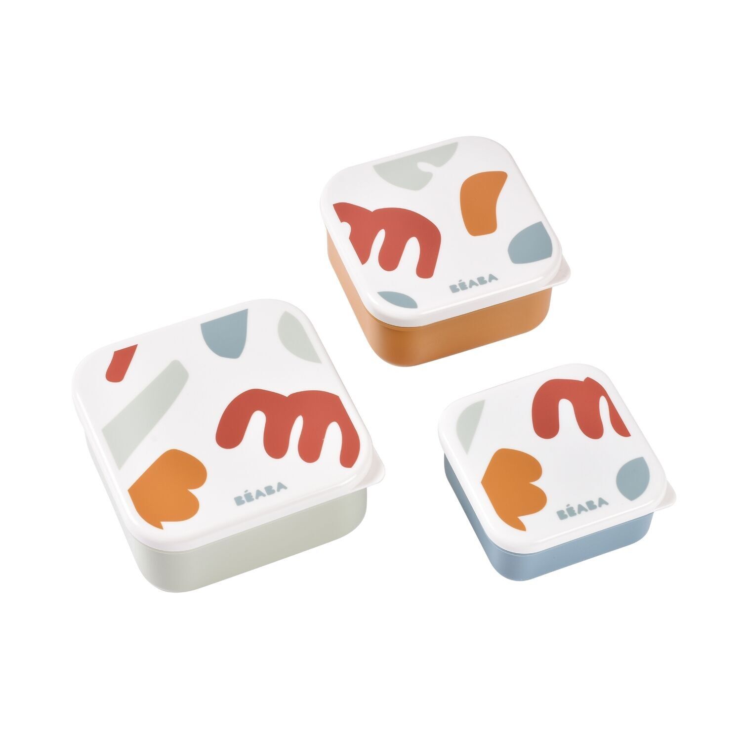 BEABA, Set mit 3 verspielten Snackboxen