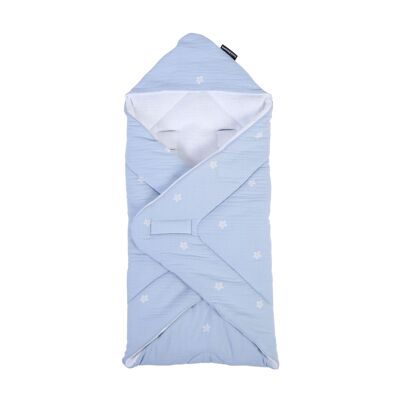 CHILDHOME, COPERTA AVVOLGENTE 75x75 MUSSOLA A FIORI