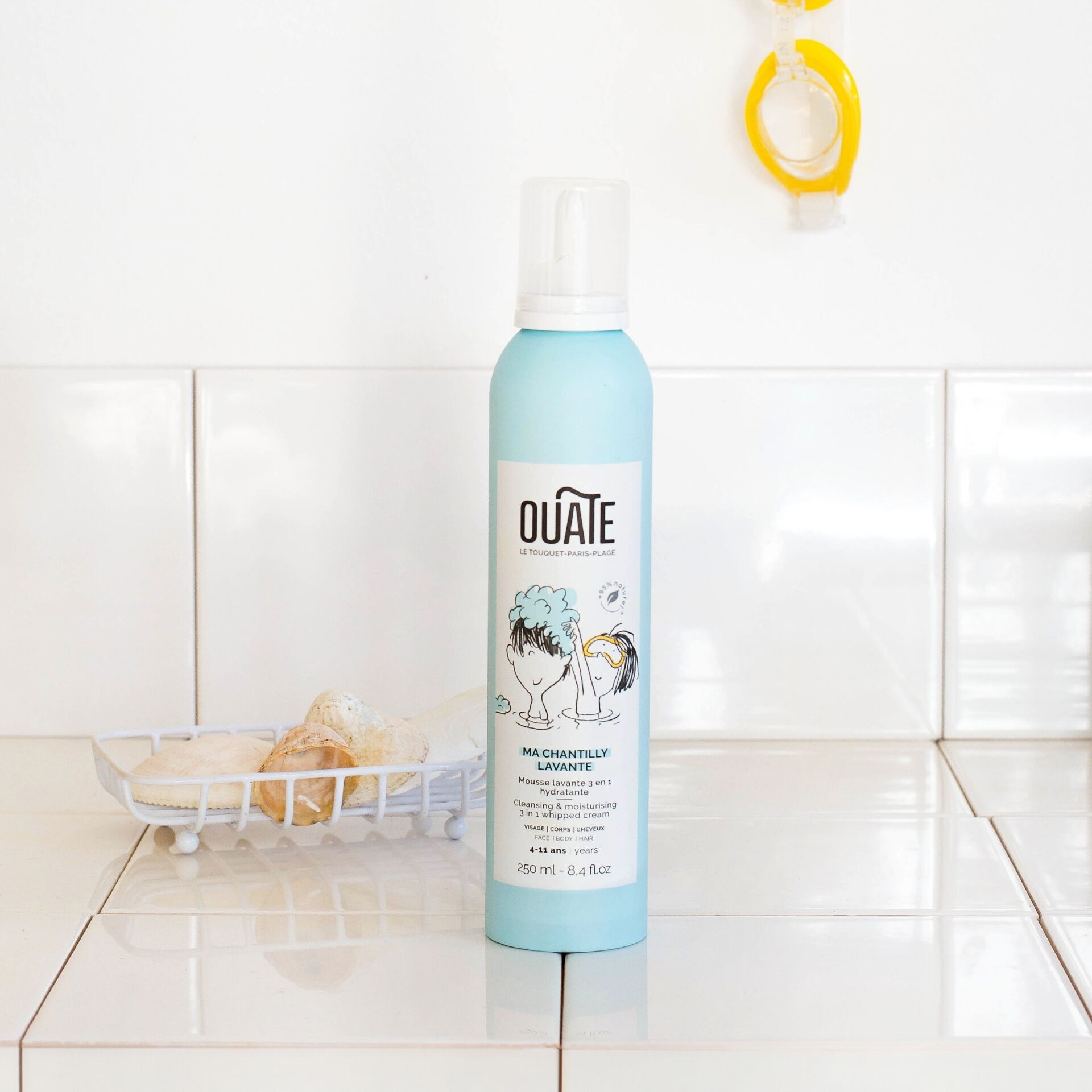 MA CHANTILLY LAVANTE - Espuma de ducha infantil 3 en 1 - 98% ingredientes de origen natural