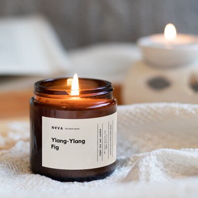 Vela perfumada de soja, ylang-ylang e higo