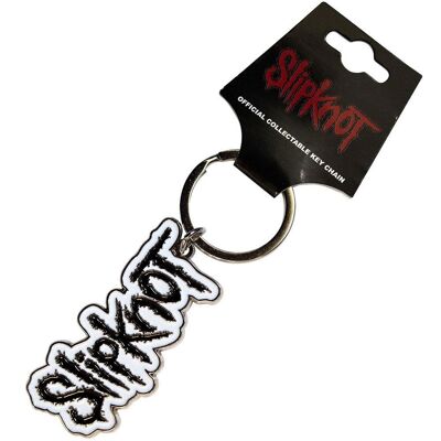 Porte-clés Slipknot Standard - Logo noir avec bordure blanche