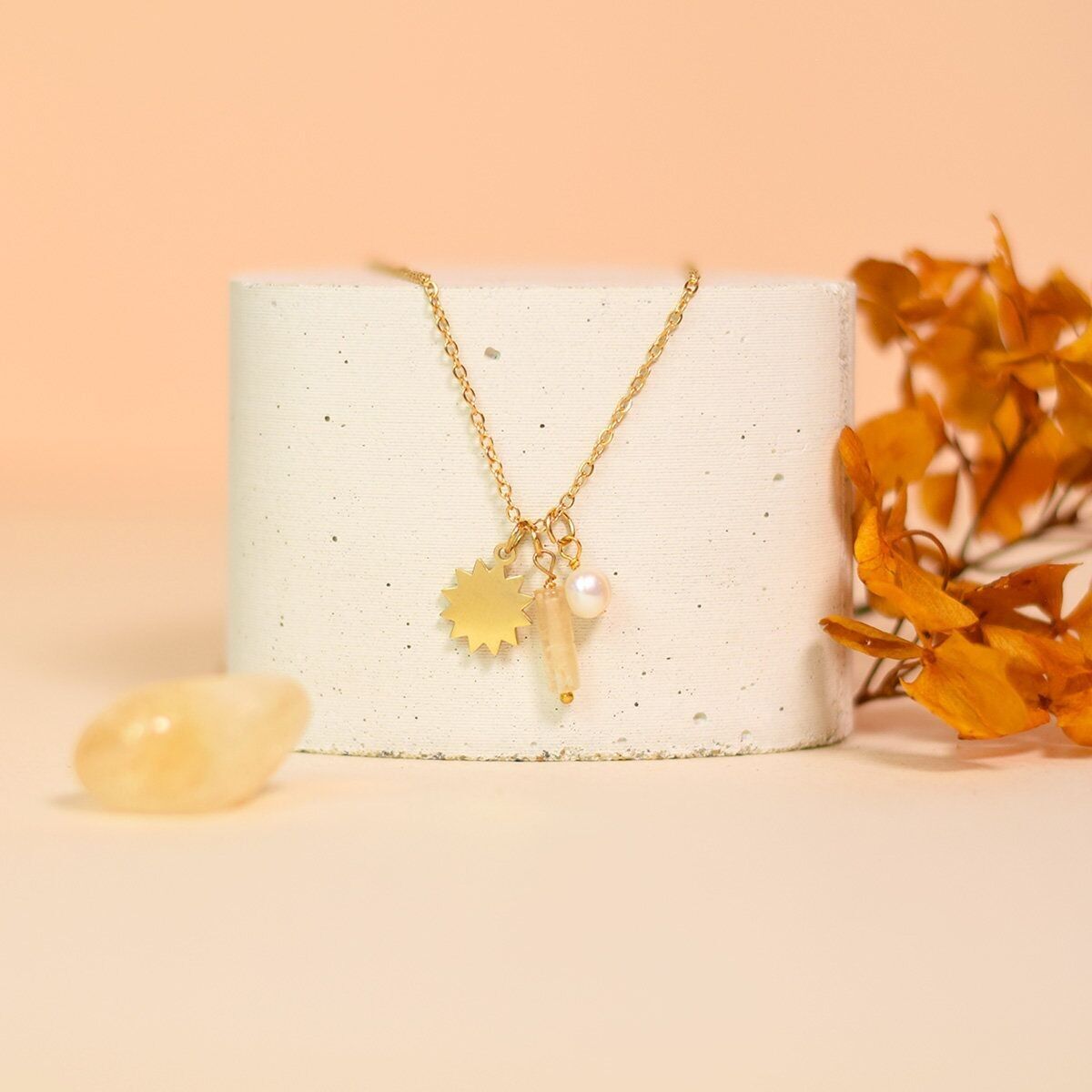 Collana con pietra portafortuna di novembre