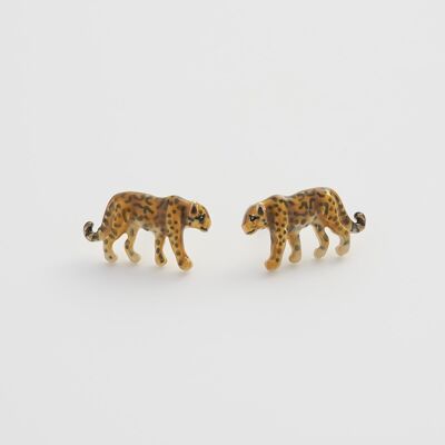 Boucles d'oreilles à clous léopard