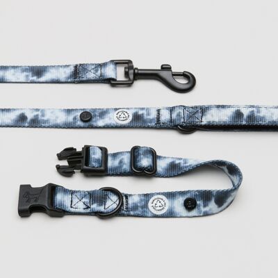 Tie Dye Black Dog Collar Walk Kit