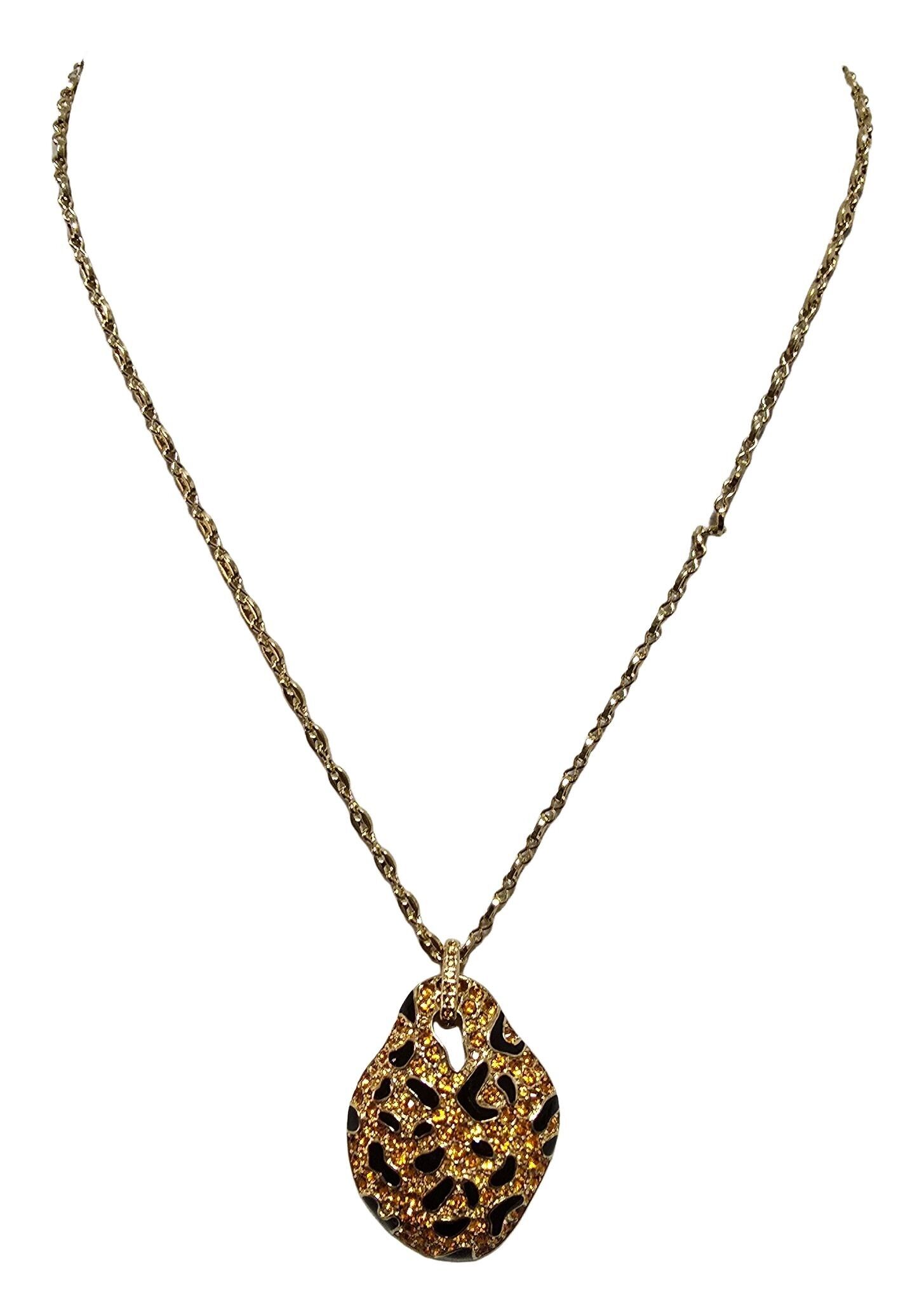 Collana placcata oro pendente maculato