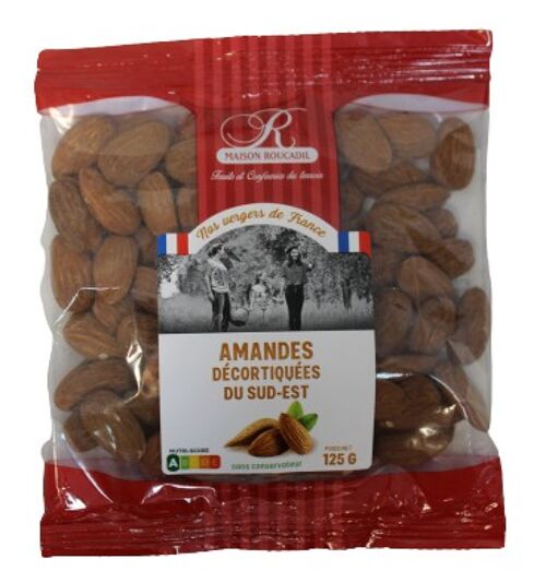 Amandes décortiquées - sachet 125g